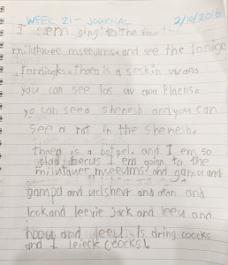 Week 21 - LA 1 - Gabe Journal Entry